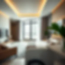 Modern apartment interior showcasing rental options