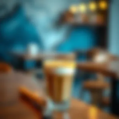 Artistic Coffee Presentation A close-up of a beautifully crafted coffee drink, highlighting the artistry in cafe offerings