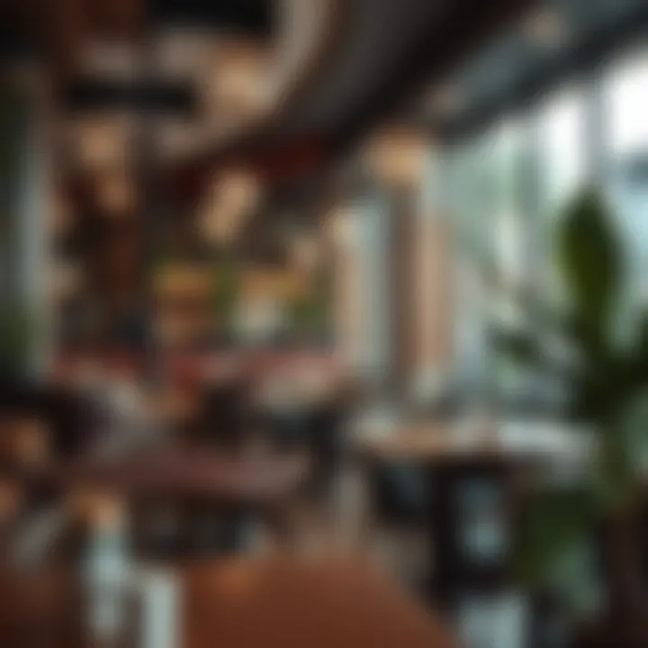 A cozy cafe interior, designed for comfort and engagement, attracting customers