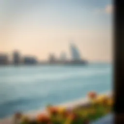 Scenic view of the Jebel Ali coastline with urban skyline