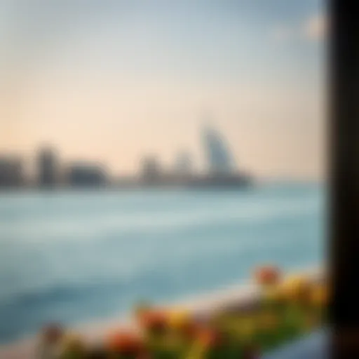 Coastal Beauty of Jebel Ali Scenic view of the Jebel Ali coastline with urban skyline