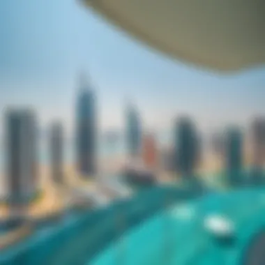 Dubai Marina Panorama Scenic view of Dubai Marina from Ocean Heights