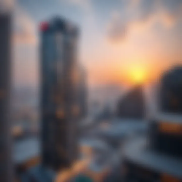 Ocean Heights Tower Overview Stunning view of Ocean Heights tower against the Dubai skyline