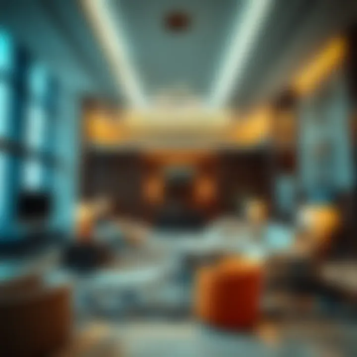 Luxurious Interior Design of the Opus Building Interior shot of the Opus Building highlighting modern amenities and elegant design