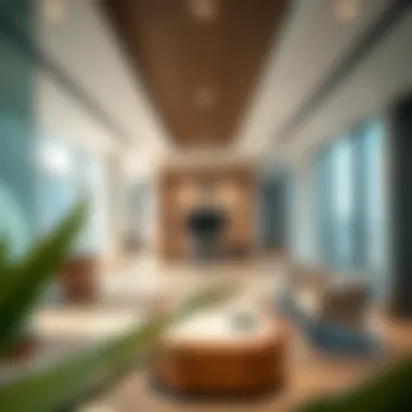 Interior of a contemporary office space within Oud Metha