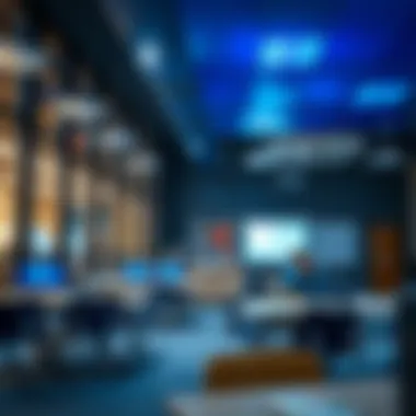 Innovative Learning Spaces A sophisticated classroom environment in a British school in Dubai featuring advanced technology.