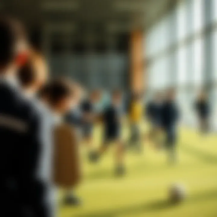 Diverse Extracurricular Opportunities An extracurricular activity scene highlighting student participation in sports and arts.