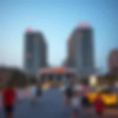 Community Vibrance Around برج النخلة Vibrant community life surrounding برج النخلة