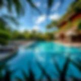 Luxurious private pool surrounded by lush greenery