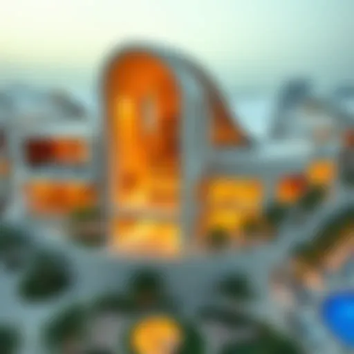 Architectural Marvel of Project Al-Riman Aerial view of Project Al-Riman showcasing its modern architectural design