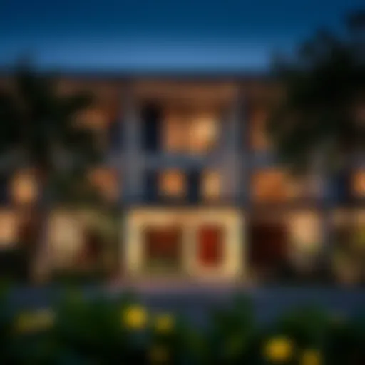 Elegant exterior view of the Pulse Townhouses