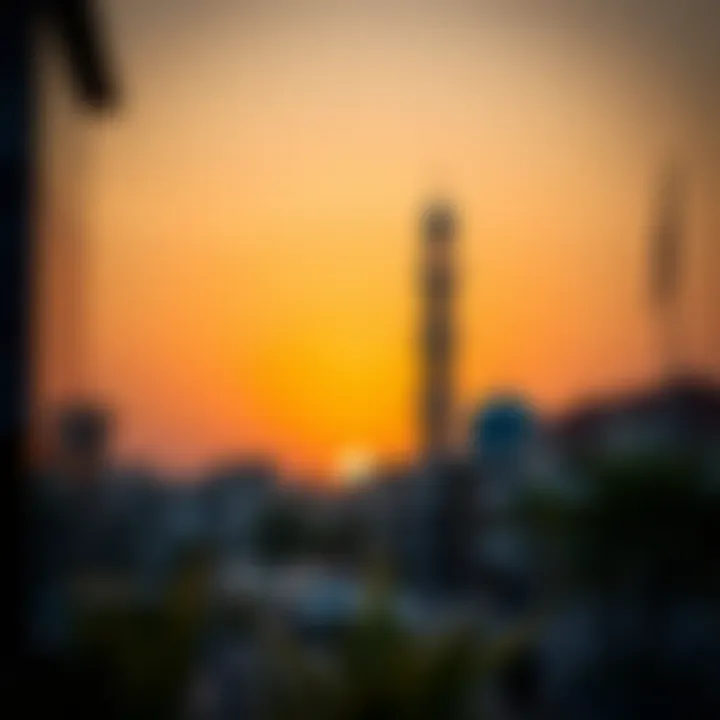 A picturesque sunset marking the time for Iftar in the UAE