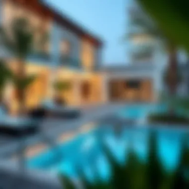 Sophisticated Amenities in Al Mizhar Villas Modern villa amenities including pool and garden