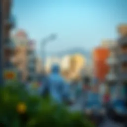 A picturesque view of Karama, showcasing its vibrant community and urban landscape