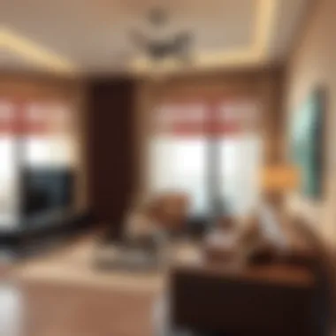 Stylish Living Space in Nad Al Hammar Modern rental apartment interior in Nad Al Hammar