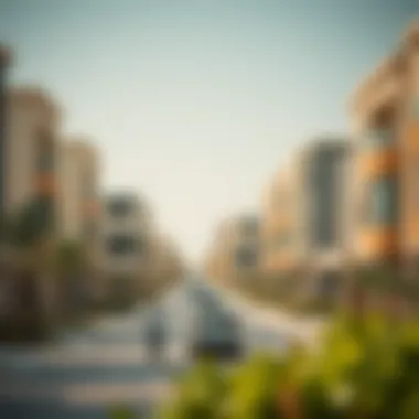 A vibrant neighborhood showcasing diverse residential options