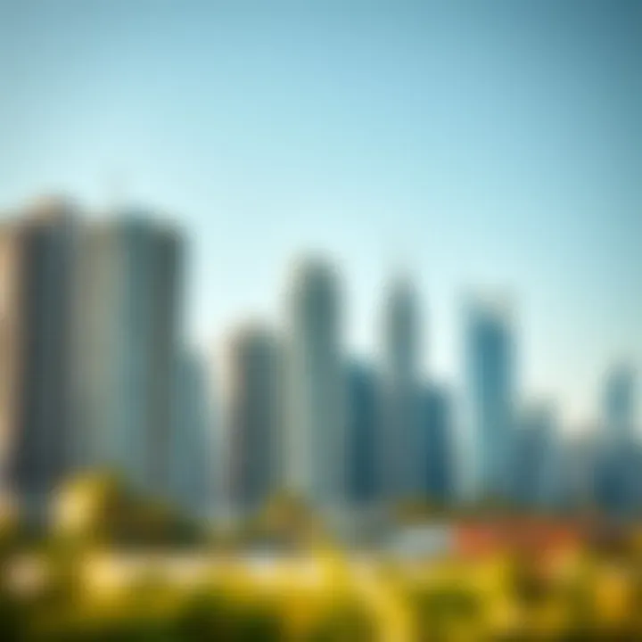 A stunning skyline featuring modern residential towers in Dubai