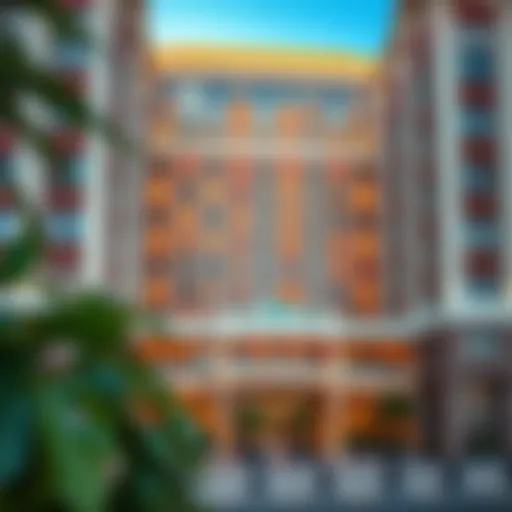 Exterior view of Savoy Park Hotel Apartments in Dubai