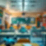 A vibrant classroom in a Dubai secondary school showcasing modern educational tools.