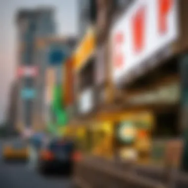 Vibrant Commercial Establishments on Sheikh Rashid Street Commercial establishments lining Sheikh Rashid Street