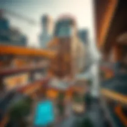 Aerial view showcasing the stunning architecture of Silicon Central Mall