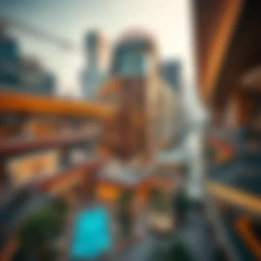 Aerial view showcasing the stunning architecture of Silicon Central Mall