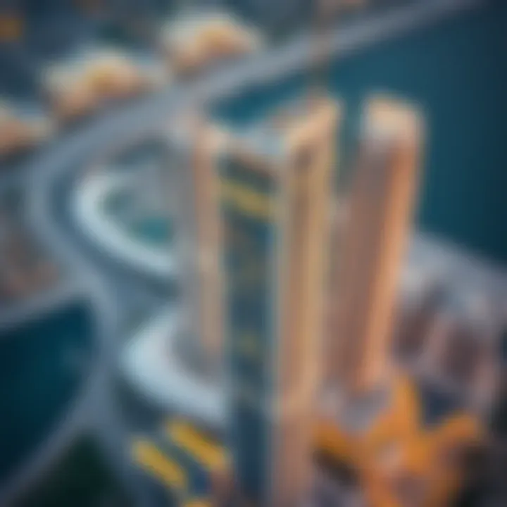 Aerial Brilliance of Nakheel Palm Tower Stunning aerial view of Nakheel Palm Tower