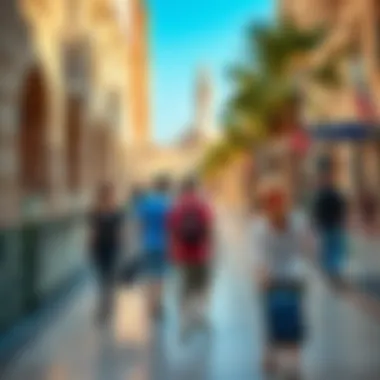 Enjoying Smooth Entry to the UAE An illustration depicting travelers enjoying a smooth entry to the UAE