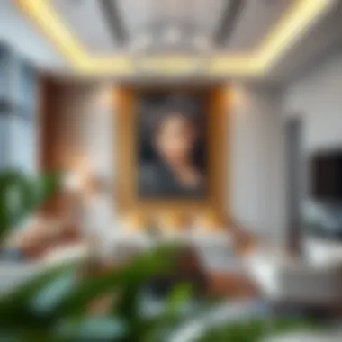 Luxurious interior design elements highlighting elegance and comfort