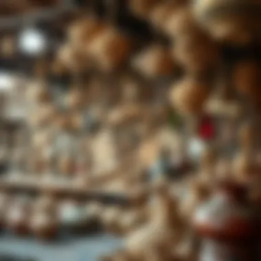 Artisanal Crafts at Souk Al Marfa Traditional crafts being displayed in an artisanal booth