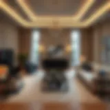 Luxurious living room in St. Regis Residences