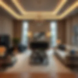 Luxurious living room in St. Regis Residences