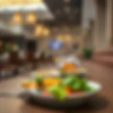 Dining area featuring diverse meal options available at Staybridge Suites