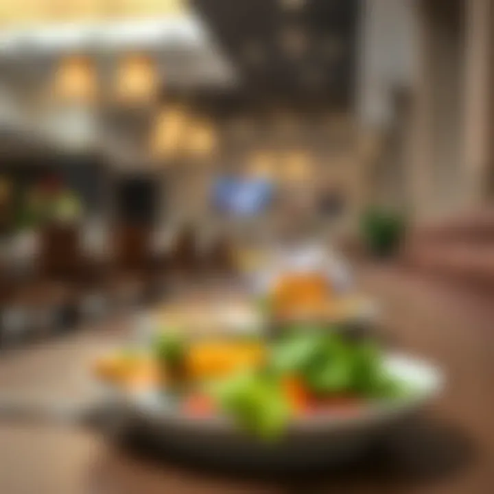 Dining area featuring diverse meal options available at Staybridge Suites