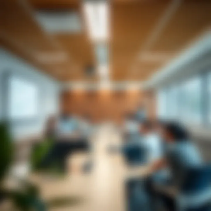 Innovative Learning Environment at BUID Students engaged in collaborative learning within an advanced classroom setup