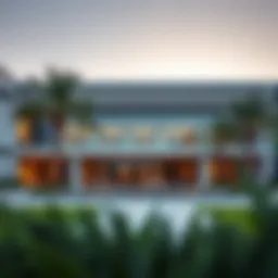 Exterior view of the British University in Dubai showcasing modern architecture