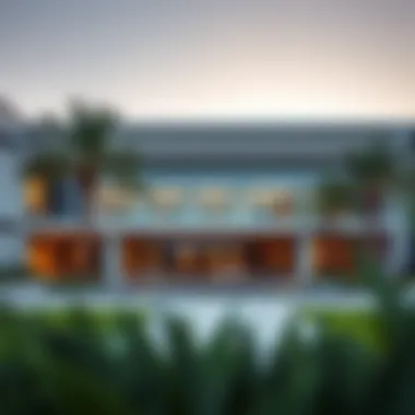 Architectural Brilliance of the British University Exterior view of the British University in Dubai showcasing modern architecture