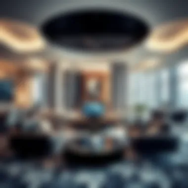 Innovative Real Estate Solutions A modern real estate office with advanced technology