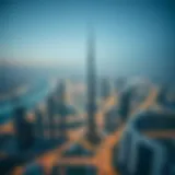 Aerial view of Dubai's skyline showcasing luxury apartments and skyscrapers