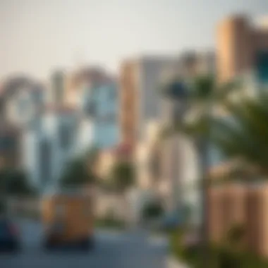Picturesque Neighborhood in Dubai A picturesque neighborhood in Dubai highlighting its unique architecture and community vibe