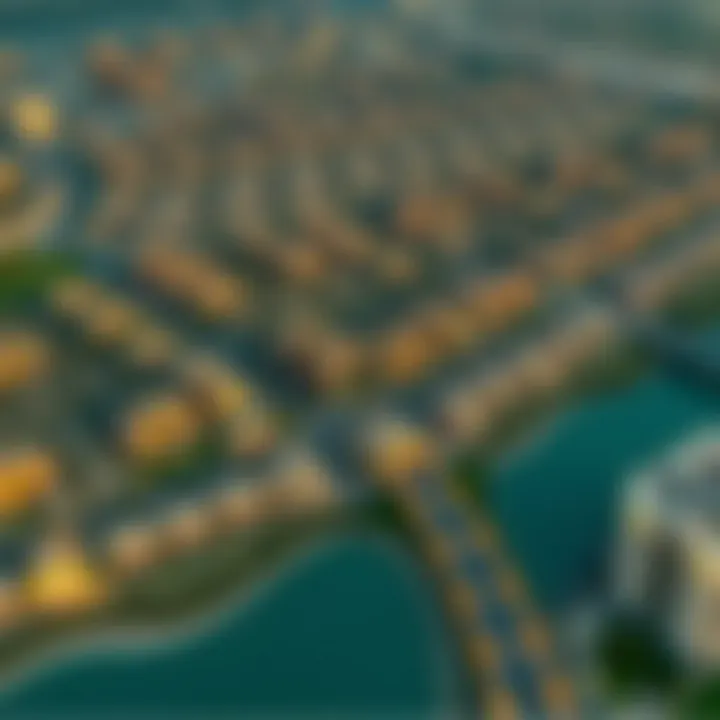 An aerial view of Mirdif showcasing its residential layout