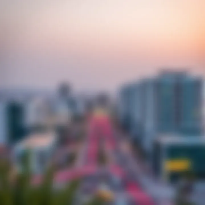 A panoramic view of Mirdif showcasing its modern architecture