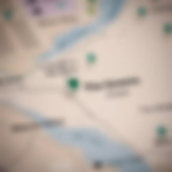Map highlighting the location of The Greens in Dubai