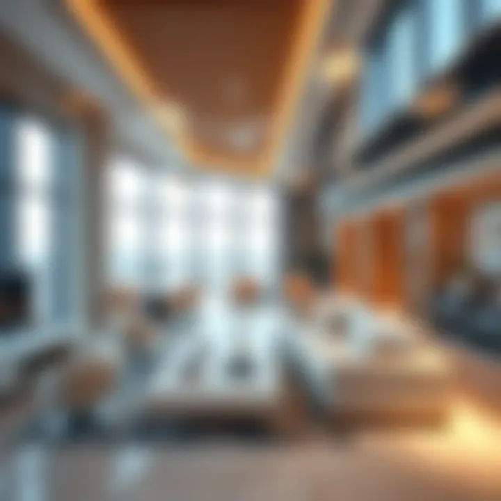 Interior Spaces and Amenities of the Prism Tower Interior view of Prism Tower's modern amenities and design