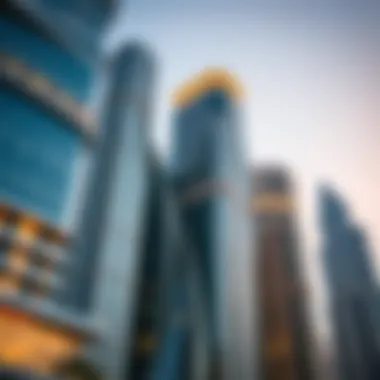 Innovative Architectural Designs of UAE Skyscrapers Close-up of innovative architectural designs in UAE skyscrapers