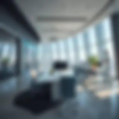 Interior of a Modern Office in a UAE Skyscraper Interior view of modern office space in a UAE skyscraper