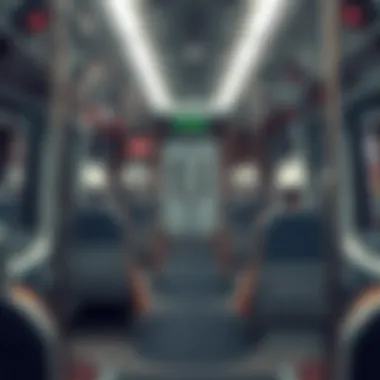 Interior of a Contemporary Train Modern train interior showcasing passenger comfort