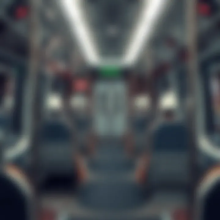 Interior of a Contemporary Train Modern train interior showcasing passenger comfort