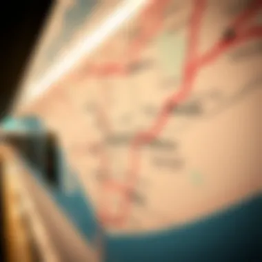 Map of Abu Dhabi and Dubai Train Routes Map illustrating train routes connecting the two cities