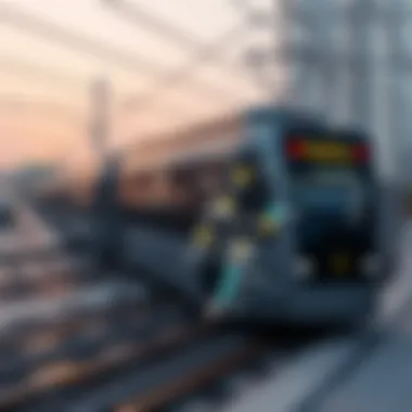 Transit map illustrating connections between tram and other transport systems